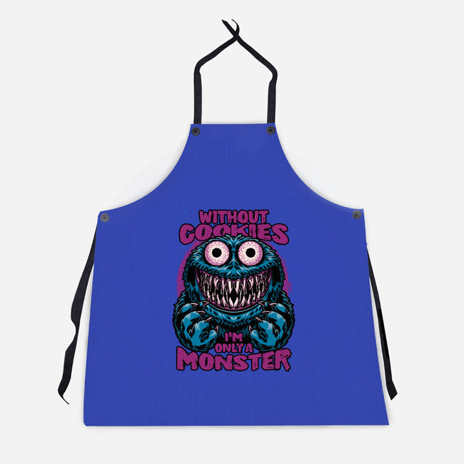 Monster Without Cookies-Unisex-Kitchen-Apron-Studio Mootant