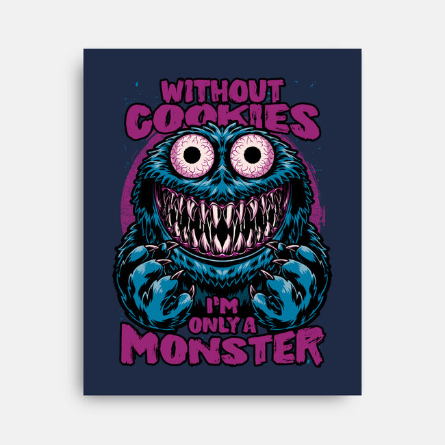 Monster Without Cookies-None-Stretched-Canvas-Studio Mootant