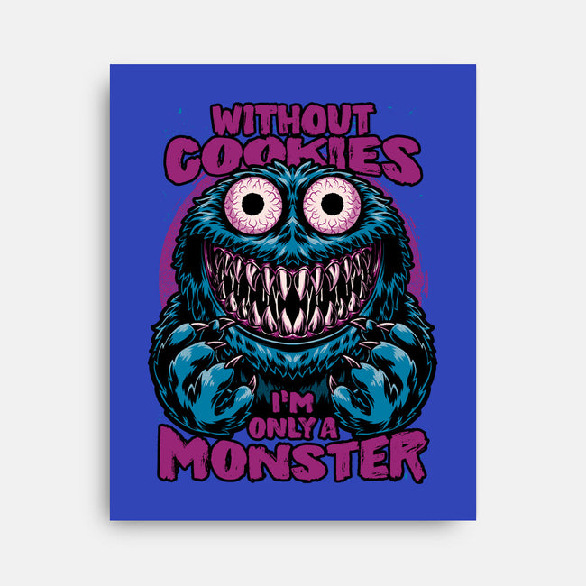 Monster Without Cookies-None-Stretched-Canvas-Studio Mootant