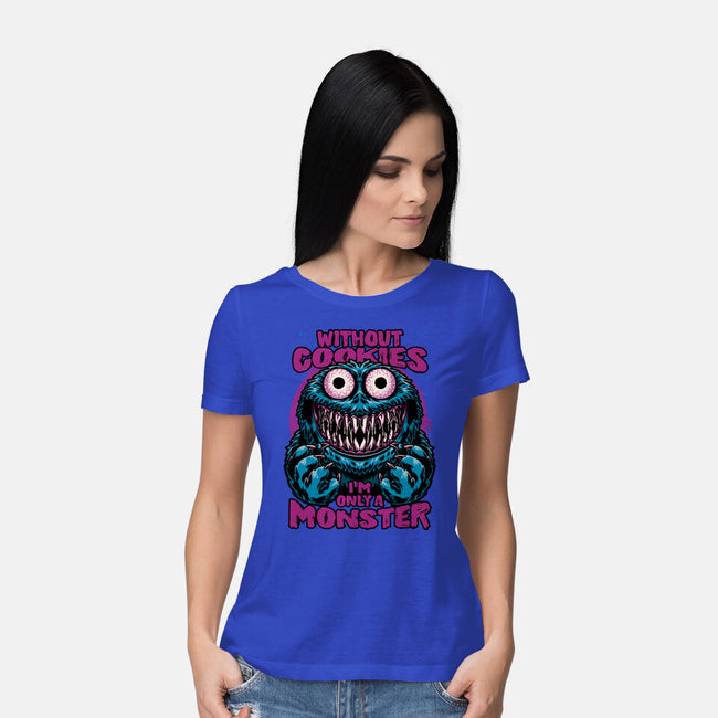 Monster Without Cookies-Womens-Basic-Tee-Studio Mootant