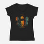 Vintage Shining-Womens-V-Neck-Tee-rocketman_art