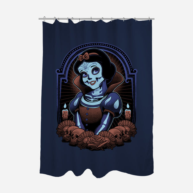 Skull White-None-Polyester-Shower Curtain-Astrobot Invention