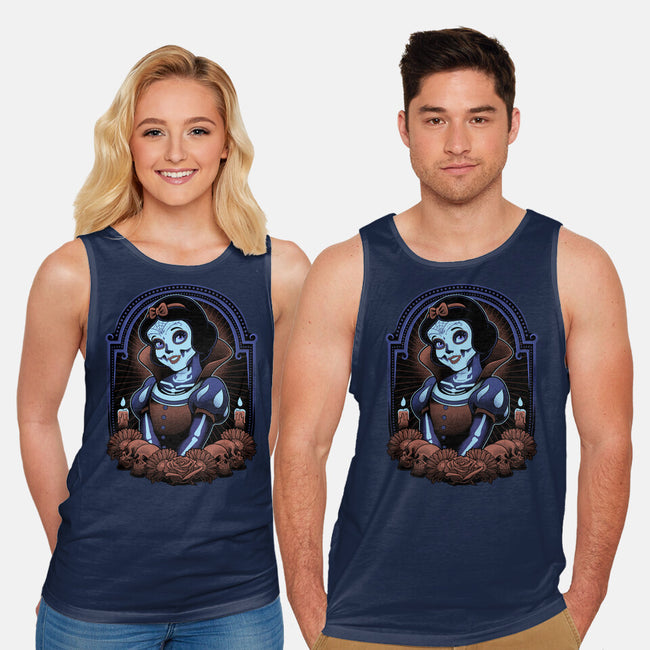 Skull White-Unisex-Basic-Tank-Astrobot Invention