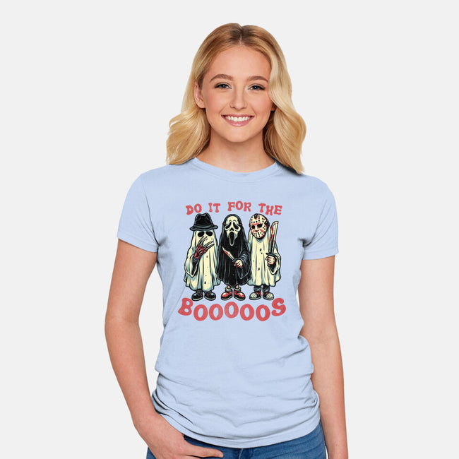 Do It For The Boos-Womens-Fitted-Tee-glitchygorilla