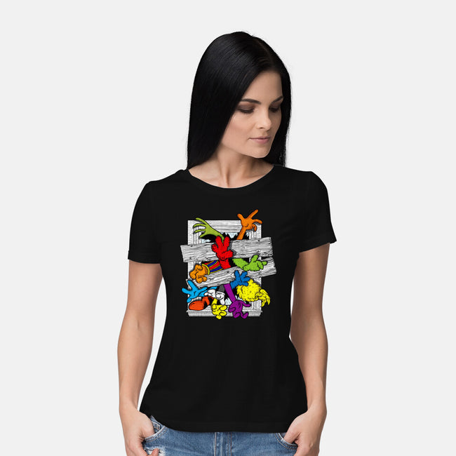 Cartoons Attack-Womens-Basic-Tee-OPIPPI