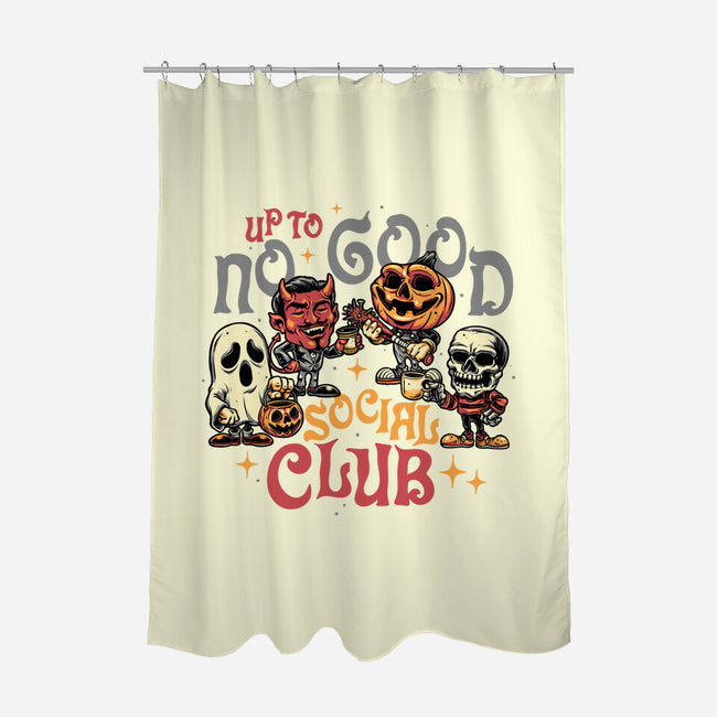 Up To No Good Social Club-None-Polyester-Shower Curtain-glitchygorilla