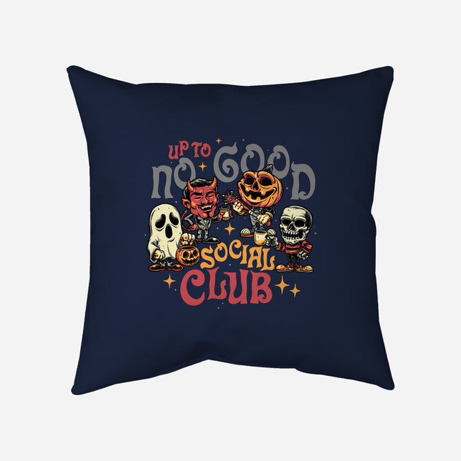 Up To No Good Social Club-None-Removable Cover w Insert-Throw Pillow-glitchygorilla