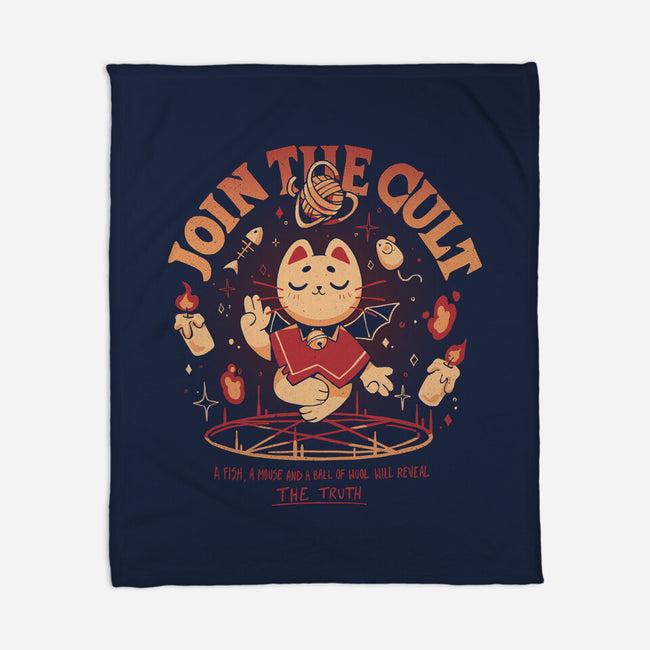 Join The Cat Cult-None-Fleece-Blanket-yumie