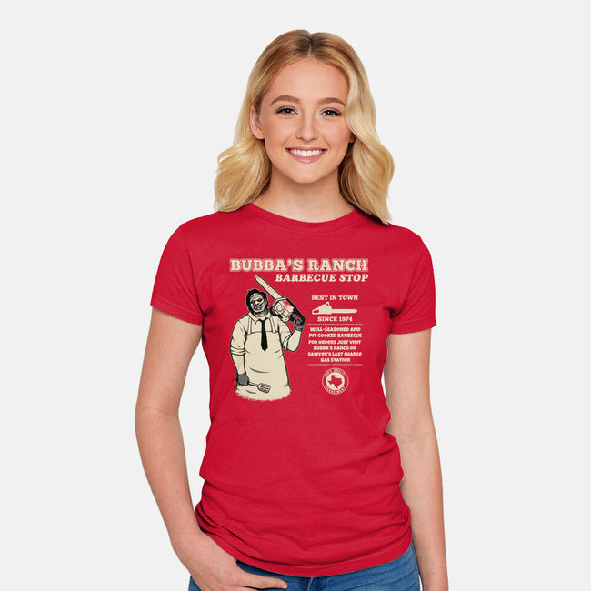 Texas BBQ Stop-Womens-Fitted-Tee-pigboom