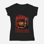 The Headless Forceman-Womens-V-Neck-Tee-Wheels