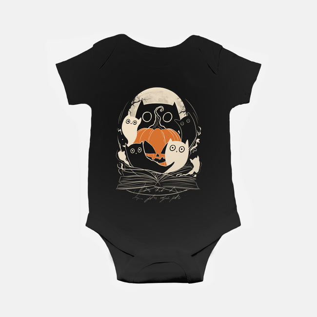 Ghostly Cats-Baby-Basic-Onesie-fanfabio