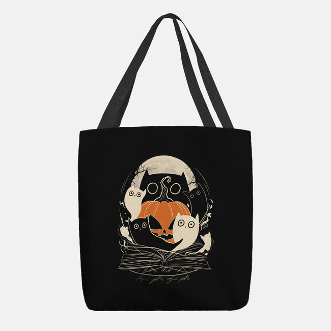 Ghostly Cats-None-Basic Tote-Bag-fanfabio