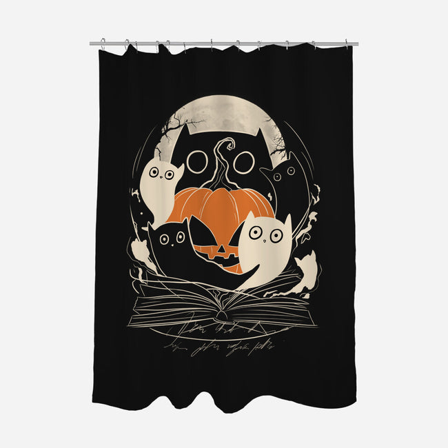 Ghostly Cats-None-Polyester-Shower Curtain-fanfabio