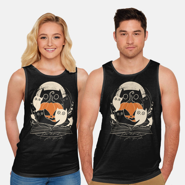 Ghostly Cats-Unisex-Basic-Tank-fanfabio