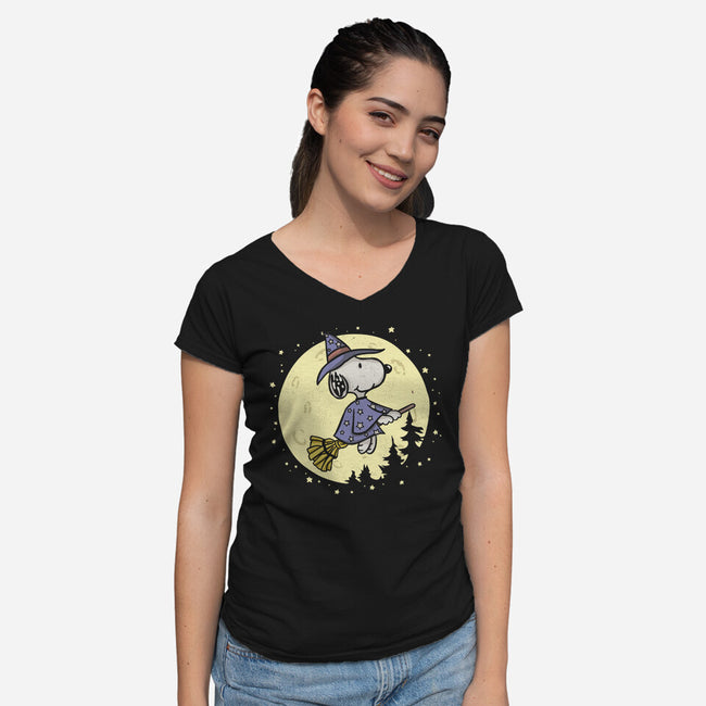 To The Moon And Back-Womens-V-Neck-Tee-Xentee