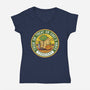 Tonberry Halloween Emblem-Womens-V-Neck-Tee-LAGELANTEE