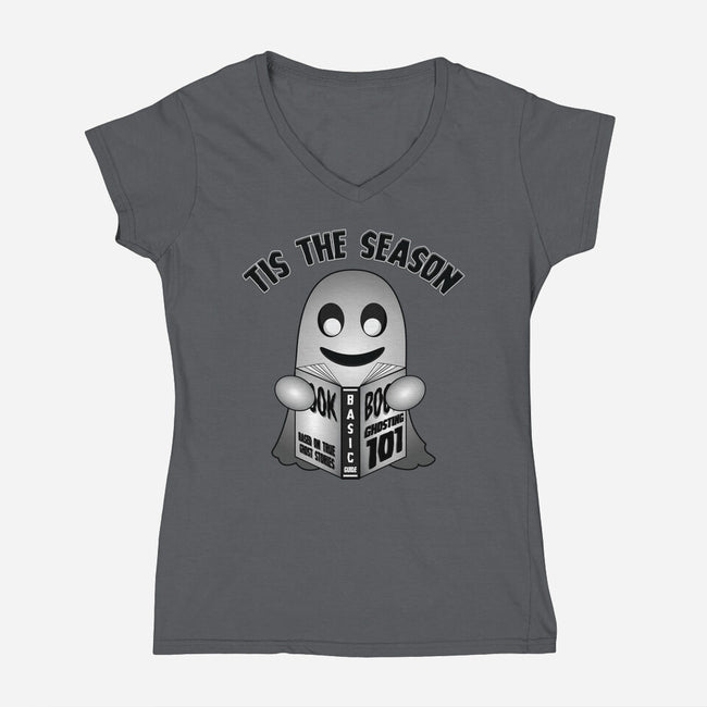 Ghosting Season-Womens-V-Neck-Tee-Whimsical Thinker