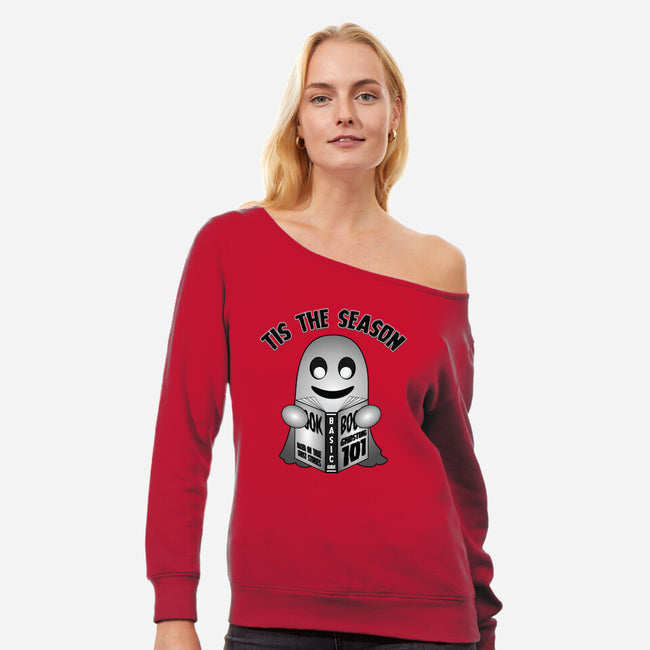 Ghosting Season-Womens-Off Shoulder-Sweatshirt-Whimsical Thinker