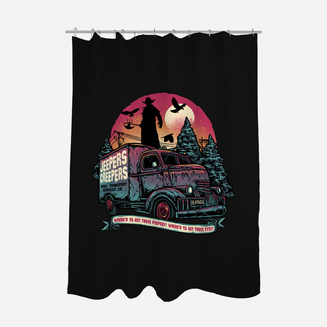 Creepers Transport Service-None-Polyester-Shower Curtain-glitchygorilla