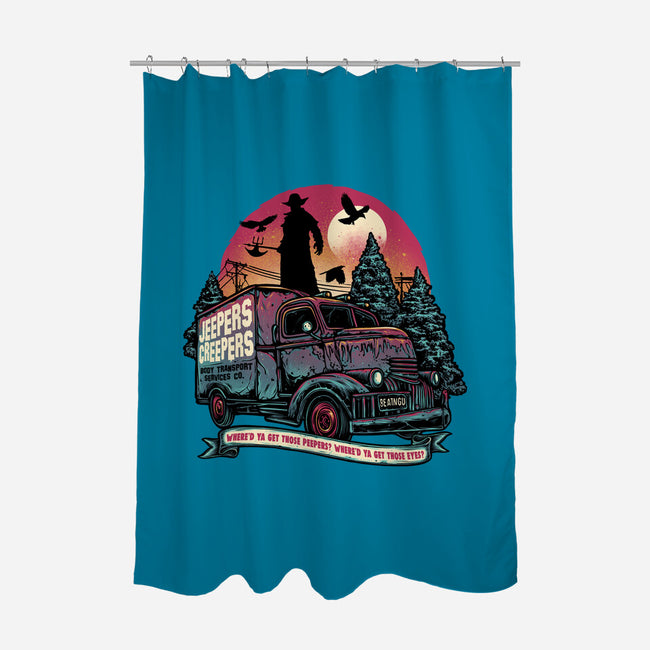 Creepers Transport Service-None-Polyester-Shower Curtain-glitchygorilla