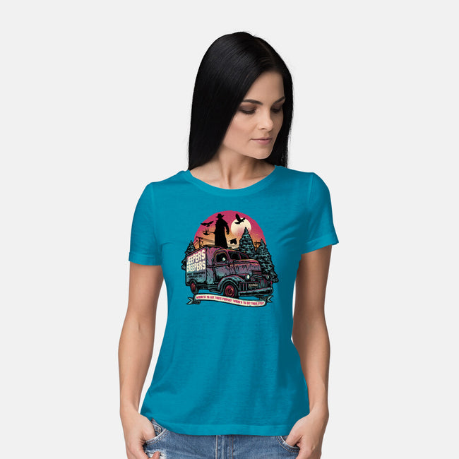 Creepers Transport Service-Womens-Basic-Tee-glitchygorilla