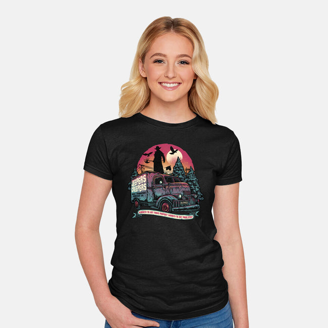 Creepers Transport Service-Womens-Fitted-Tee-glitchygorilla