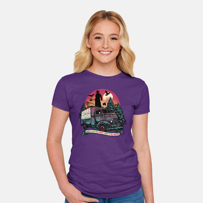 Creepers Transport Service-Womens-Fitted-Tee-glitchygorilla