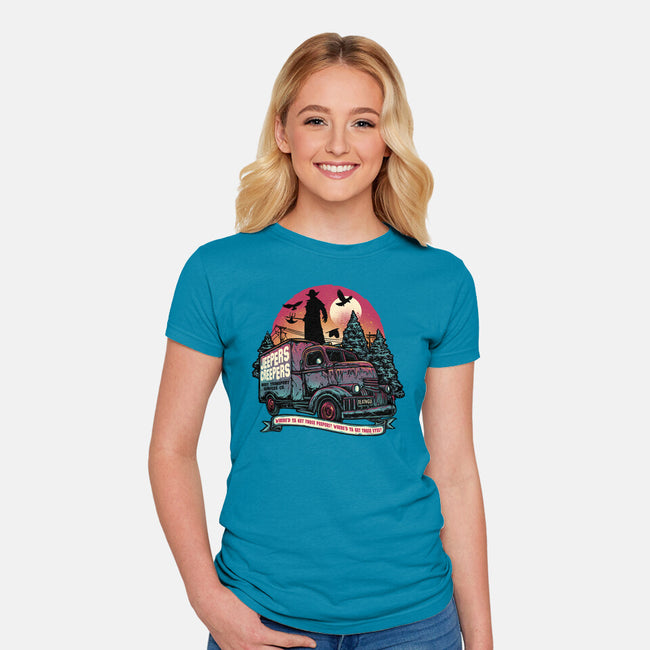 Creepers Transport Service-Womens-Fitted-Tee-glitchygorilla