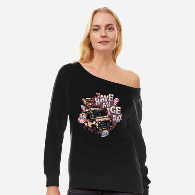 Have An Ice Day-Womens-Off Shoulder-Sweatshirt-glitchygorilla