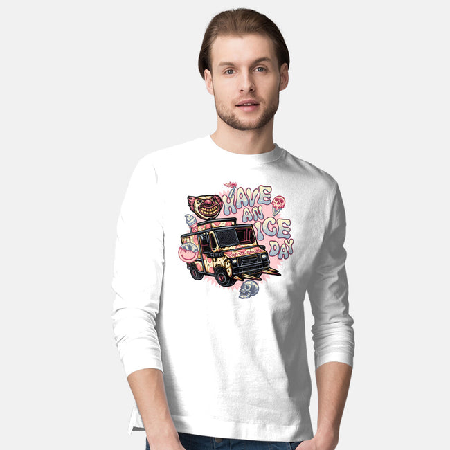 Have An Ice Day-Mens-Long Sleeved-Tee-glitchygorilla