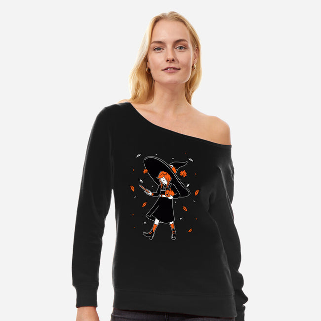 Salt Witch Girl-Womens-Off Shoulder-Sweatshirt-Studio Mootant