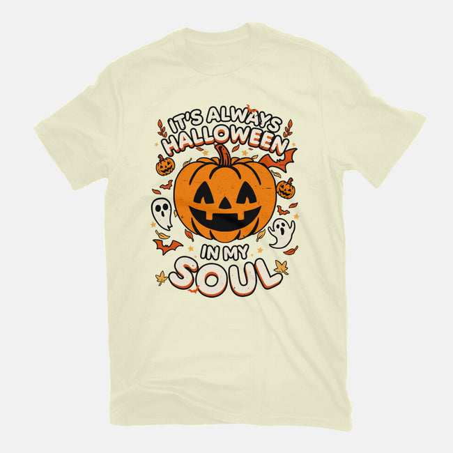 Halloween Soul Pumpkin-Mens-Basic-Tee-Studio Mootant