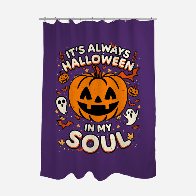 Halloween Soul Pumpkin-None-Polyester-Shower Curtain-Studio Mootant