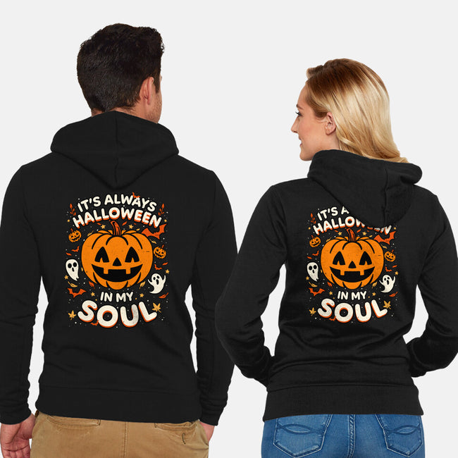 Halloween Soul Pumpkin-Unisex-Zip-Up-Sweatshirt-Studio Mootant