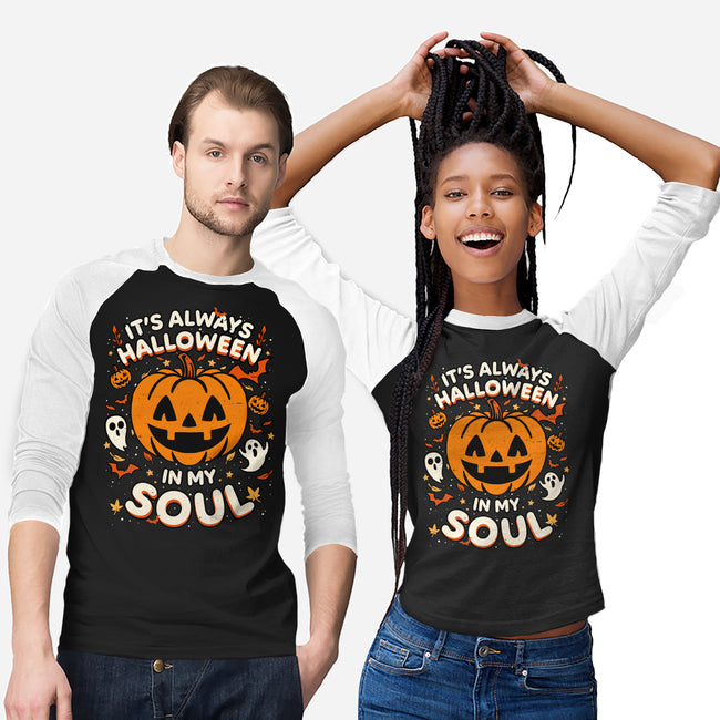 Halloween Soul Pumpkin-Unisex-Baseball-Tee-Studio Mootant