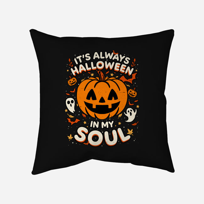 Halloween Soul Pumpkin-None-Removable Cover w Insert-Throw Pillow-Studio Mootant