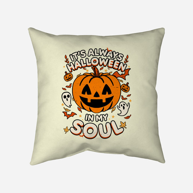 Halloween Soul Pumpkin-None-Removable Cover w Insert-Throw Pillow-Studio Mootant