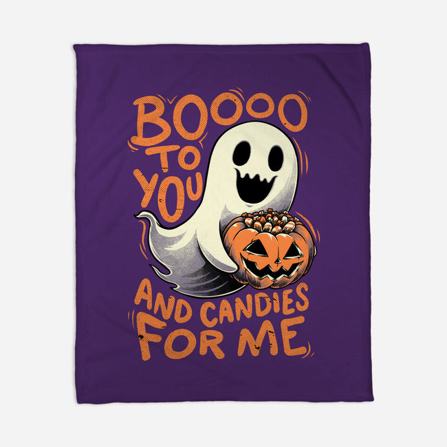 Halloween Ghost Candies-None-Fleece-Blanket-Studio Mootant