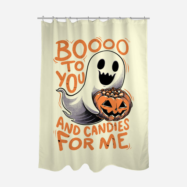 Halloween Ghost Candies-None-Polyester-Shower Curtain-Studio Mootant