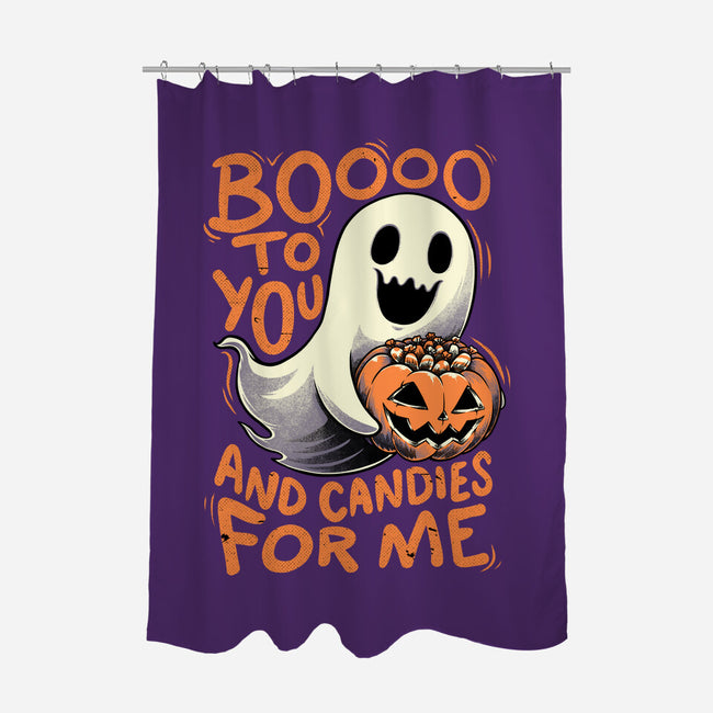 Halloween Ghost Candies-None-Polyester-Shower Curtain-Studio Mootant