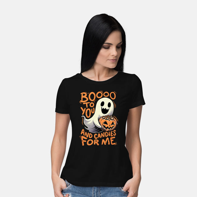 Halloween Ghost Candies-Womens-Basic-Tee-Studio Mootant