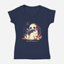 Spooky Place-Womens-V-Neck-Tee-yumie