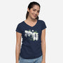 The Exorcism Before Christmas-Womens-V-Neck-Tee-zascanauta