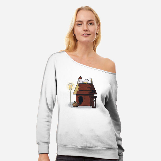 Sweet Home-Womens-Off Shoulder-Sweatshirt-OnlyColorsDesigns