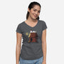 Sweet Home-Womens-V-Neck-Tee-OnlyColorsDesigns