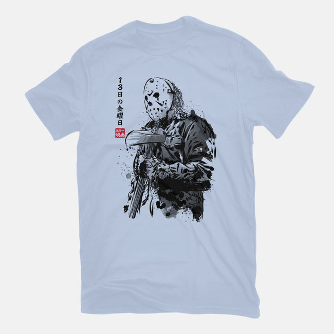 Crystal Lake Killer Sumi-e-Mens-Heavyweight-Tee-DrMonekers