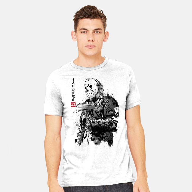 Crystal Lake Killer Sumi-e-Mens-Heavyweight-Tee-DrMonekers