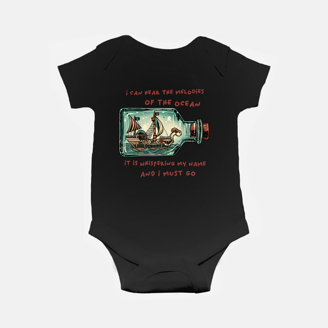 Pirate Ship In A Bottle-Baby-Basic-Onesie-glitchygorilla