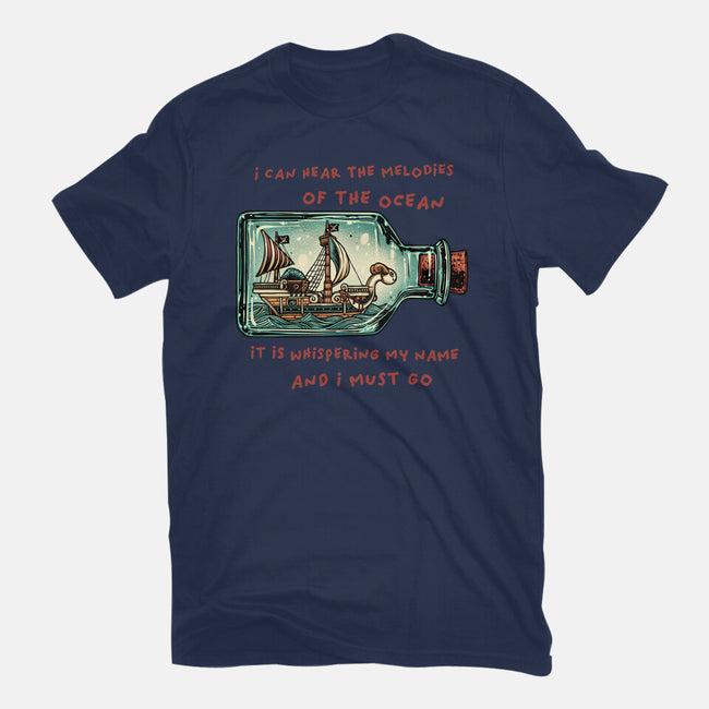 Pirate Ship In A Bottle-Womens-Fitted-Tee-glitchygorilla