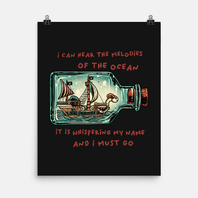 Pirate Ship In A Bottle-None-Matte-Poster-glitchygorilla